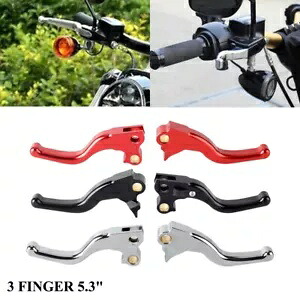 3FINGER 5.3インチ ブレーキ クラッチ レバー 交換品 ハーレー ソフテイル ヘリテージ スプリンガー用 3FINGER 5.3\