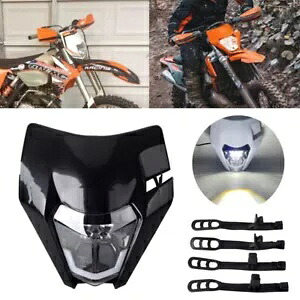 ブラックシェル E8 ヘッドライト ハイ/ロービーム付き ダートバイク 690 SMC R EU/US オレンジ 19+ Black Shell E8 Headlight w/ Hi/Lo Beam For Dirt Bike 690 SMC R EU/US orange 19+ 【並行輸入品】
