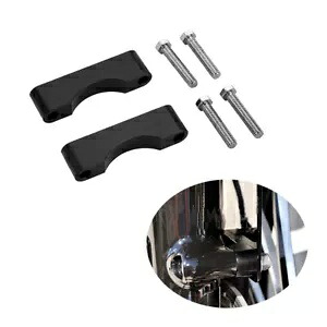 2 個ブラック CNC アルミフロントフェンダースペーサーライザーハーレーツーリングロードキング用 2Pcs Black CNC Aluminum Front Fender Spacer Riser For Harley Touring Road King 【並行輸入品】