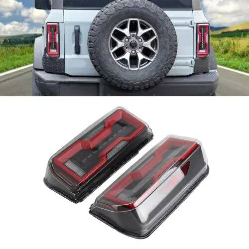 2X LED テールライト ブレーキ信号リバースランプ 2021-2024 フォード ブロンコ 2/4 ドア用 2X LED Tail Lights Brake Signal Reverse Lamp For 2021-2024 Ford Bronco 2/4 Door 【並行輸入品】