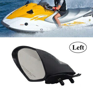 ヤマハ WaveRunner VX110 デラックスクルーザースポーツ用ブラック左側バックミラー Black Left Side Rearview Mirror For Yamaha WaveRunner VX110 Deluxe Cruiser Sport 【並行輸入品】