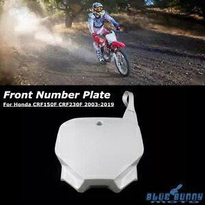 ダートバイク ABS フロントナンバープレートボードホンダ CRF 150F CRF230F 2013-19 ホワイト Dirt Bike ABS Front Number Plate Board For Honda CRF 150F CRF230F 2013-19 White 【並行輸入品】