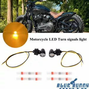 12V スーパーミニ LED アンバーターンシグナルライトインジケーターウインカー カフェレーサー用 6mm 12V Super Mini LED Amber Turn Signal Light Indicator Blinker For Cafe Racer 6mm 【並行輸入品】