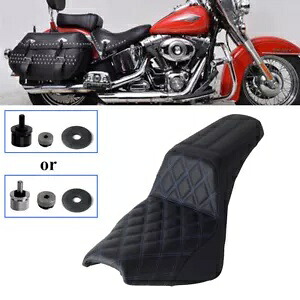 2アップ シートクッション シートフェンダーワッシャーナットキット付き ヘリテージクラシック FLHC 18-24用 2-Up Seat Cushion w/ Seat Fender Washer Nut Kit For Heritage Classic FLHC 18-24 【並行輸入品】