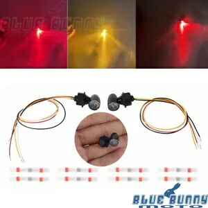 ユニバーサル 12V ミニ LED アンバーターンシグナルライトレッドブレーキテールランプチョッパー用 Universal 12V Mini LED Amber Turn Signal Light Red Brake Tail Lamp For Chopper 【並行輸入品】