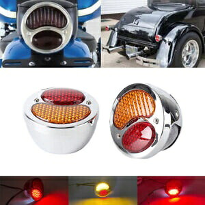 クロームリアブレーキランプテールライトアンバーランターンシグナルライトハーレーチョッパー用 Chrome Rear Brake Lamp Tailight Amber Run Turn Signal Light For Harley Chopper 【並行輸入品】 42,240円