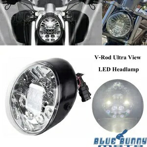 DOT 承認 V-Rod ウルトラビュー LED ヘッドランプ Hi/Lo ビーム ナイトロッド VRSCD 06-08 DOT Approved V-Rod Ultra View LED Headlamp Hi/Lo Beam For Night Rod VRSCD 06-08 【並行輸入品】