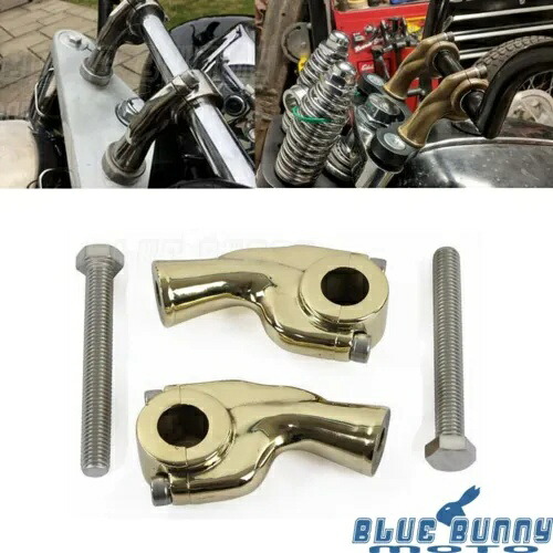 ソリッドブラス 7/8 インチ ハンドルバー バー ライザー マウント クランプ キット ハーレー スポーツスター XL用 Solid Brass 7/8'' Handlebar Bar Risers Mount Clamp Kit For Harley Sportster XL 【並行輸入品】