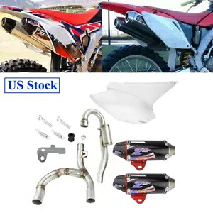 ホンダ CRF230F CRF150F 2003-2016 用リアコンプリートデュアルマフラー排気システム Rear Complete Dual Muffler Exhaust System for Honda CRF230F CRF150F 2003-2016 【並行輸入品】