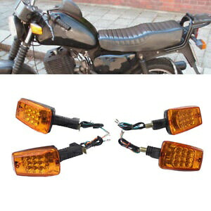 MZ ETZ 251用フロント&リアLEDターンシグナルライトインジケーターウインカーランプ4個 4Pcs Front & Rear LED Turn Signal Light Indicator Blinker Lamp For MZ ETZ 251 【並行輸入品】