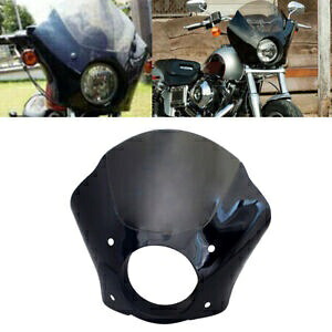 ハーレー スポーツスター XL 1200 883 用 ブラック ヘッドライト フェアリング スモーク フロントガラス キット付き Black Headlight Fairing w/ Smoke Windshield Kit For Harley Sportster XL 1200 883 【並行輸入品】