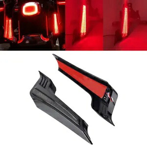 ABS 赤色 LED フィラーパネルライトブレーキターンシグナルライトハーレーロードグライド 14+ ABS Red LED Filler Panel Light Brake Turn Signal Light For Harley Road Glide 14+ 【並行輸入品】