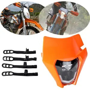 オレンジフェアリングヘッドライトハイ/ロービーム LED ライトスーパーモト EXC EXC-F 300 350 Orange Fairing Headlight High/Low Beam LED Light For Supermoto EXC EXC-F 300 350 【並行輸入品】