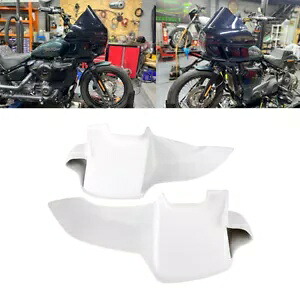 2X ホワイトグラスファイバー下肢フェアリングカバーフロントガラスダイナローライダー S FXDL 2X White Fiberglass Lower Leg Fairing Cover Windshield For Dyna Low Rider S FXDL 【並行輸入品】