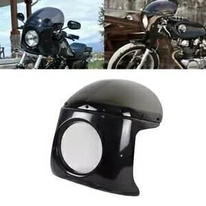 7 インチヘッドライトフェアリング/スモークフロントガラス付きカフェレーサー XS GS CB 550 KZ200 250 7inch Headlight Fairing w/Smoke Windshield For Cafe Racer XS GS CB 550 KZ200 250 【並行輸入品】