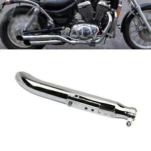1X クロームマフラー排気サイレンサーパイプスリップオンスラッシュカットハーレーチョッパー用 1X Chrome Muffler Exhaust Silencer Pipe Slip On Slash Cut For Harley Chopper 【並行輸入品】