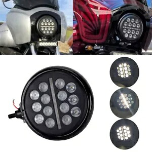 ブラック 5.75 インチ LED ヘッドライト DRL 付き ハーレー ソフテイル ダイナ エレクトラ ストリート グライド用 Black 5.75'' LED Headlight w/ DRL For Harley Softail Dyna Electra Street Glide 【並行輸入品】