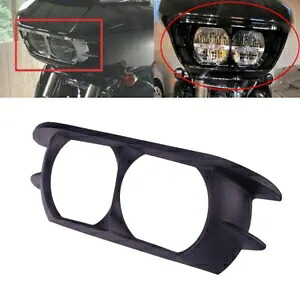 マットブラックヘッドライトトリムカバーベゼルハーレーロードグライドFLTRX FLTRU 15-19用 Matte Black Headlight Trim Cover Bezel For Harley Road Glide FLTRX FLTRU 15-19 【並行輸入品】