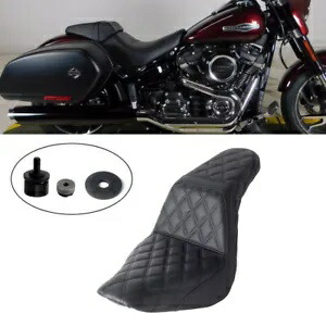 ブラックシートクッション シートフェンダーワッシャーナットキット付き ハーレースポーツグライド FLSB 18up用 Black Seat Cushion w/Seat Fender Washer Nut Kit For Harley Sport Glide FLSB 18up 【並行輸入品】