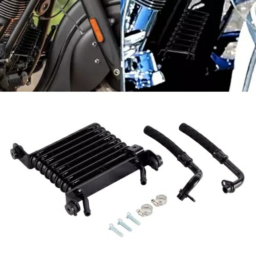インディアン チーフ スプリングフィールド ダークホース クラシック 2016-2021 用 ブラック オイル クーラー キット Black Oil Cooler Kit For Indian Chief Springfield Dark Horse Classic 2016-2021 【並行輸入品】