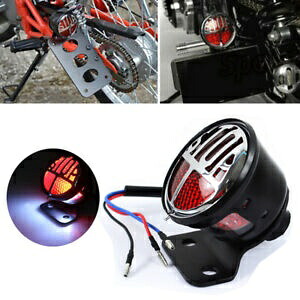 LED レッドブレーキストップテールライトナンバープレートランプハーレーチョッパーカフェレーサー用 LED Red Brake Stop Tail Light Number Plate Lamp For Harley Chopper Cafe Racer 【並行輸入品】