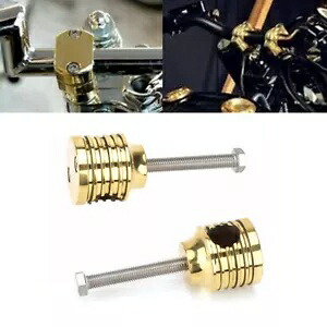 2X 真鍮 1 インチ ラウンド フロント ハンドルバー ライザー クランプ ハーレー チョッパー ボバー 1 インチ バー用 2X Brass 1'' Round Front Handlebar Riser Clamp For Harley Chopper Bobber 1'' Bar 【並行輸入品】