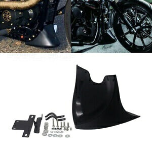 ABS プラスチック ブラック フロント あごスポイラー カバー キット ハーレー ツーリング ロードキング 96up 用 ABS Plastic Black Front Chin Spoiler Cover Kit For Harley Touring Road King 96up 【並行輸入品】