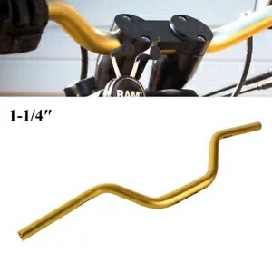 1-1/4 インチ テーパード モト スタイル ゴールド ハイベンド ハンドルバー ハーレー ストリート ボブ FXDB 用 1-1/4'' Tapered Moto Style Gold High Bend Handlebar For Harley Street Bob FXDB 【並行輸入品】