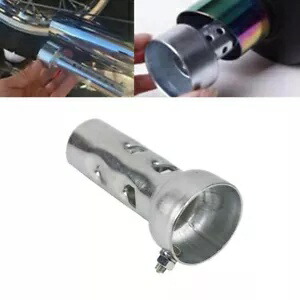 シルバー 排気マフラー パイプ インセット バッフル DB キラー サイレンサー 2 '' 51mm ホンダ用 Silver Exhaust Muffler Pipe Inset Baffle DB Killer Silencer For 2'' 51mm Honda 【並行輸入品】