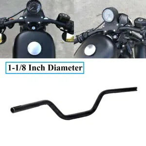 ブラック 1-1/8 インチ CNC アルミニウム ハイベンド ハンドルバー ハーレー ダイナ スーパー グライド FXD 用 Black 1-1/8″ CNC Aluminum High Bend Handlebar For Harley Dyna Super Glide FXD 【並行輸入品】