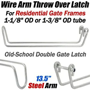 オーバースロー ワイヤー アーム トップ ゲート ラッチ チェーン リンク - オールドスクール ダブル 私道ドライブ Over Throw Wire Arm Top Gate Latch Chain Link - Old-School Double Driveway Drive 【並行輸入品】