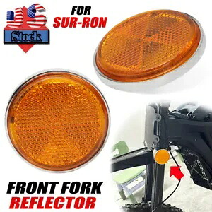 Sur Ron セグウェイ フロント フォーク リフレクター アンバー 2PC、Surron Light Bee X、X260 X160 用 For Sur Ron Segway Front Fork Reflector Amber 2PC, Surron Light Bee X, X260 X160 【並行輸入品】