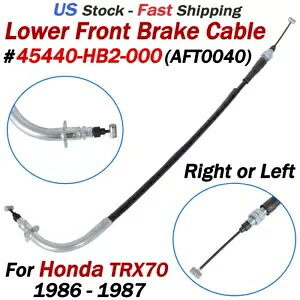 1986 1987 ホンダ TRX70 ロアフロントブレーキケーブル右または左 45440-HB2-000 US FOR 1986 1987 HONDA TRX70 LOWER FRONT BRAKE CABLE RIGHT OR LEFT 45440-HB2-000 US 【並行輸入品】