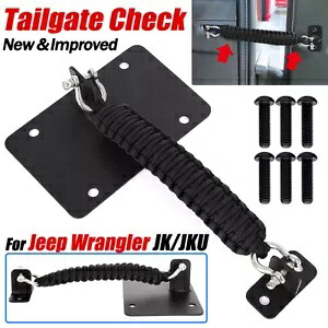ジープラングラー JK/JKU 2011-2018 テールゲートチェックキット & 新しい改良された編組ストラップ用 For Jeep Wrangler JK/JKU 2011-2018 Tailgate Check Kit & New Improved Braid Strap 【並行輸入品】