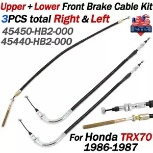 ホンダ TRX70 上下フロントブレーキケーブルキット左右 TRX 70 1986 - 1987 For Honda TRX70 Upper Lower Front Brake Cable Kit Left Right TRX 70 1986 - 1987 【並行輸入品】