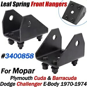1970-1974 チャレンジャー Cuda Barracuda E-Body リーフスプリングフロントハンガー 3400858 For 1970-1974 Challenger Cuda Barracuda E-Body Leaf Spring Front Hangers 3400858 【並行輸入品】