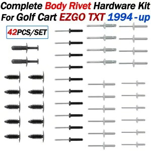 EZGO TXT ゴルフカート ガス & エレクトリック 1994 年以降用の完全なボディ リベット ガードウェア キット Complete Body Rivet Gardware Kit for EZGO TXT Golf Cart Gas & Electric 1994 - UP 【並行輸入品】