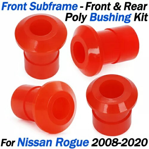 4 個フロントサブフレーム - フロント & リアポリブッシュキット - 日産ローグ 2008-2020 用 4PCS Front Subframe - Front & Rear Poly Bushing Kit - For Nissan Rogue 2008-2020 【並行輸入品】
