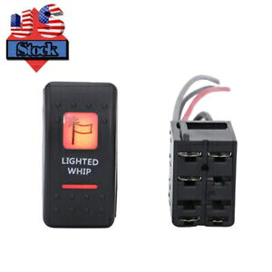 CAN-AM マーベリック コマンダー ディフェンダー用ライト付きホイップ ロッカー スイッチ バック アンバー LIGHTED WHIP ROCKER SWITCH BACKING AMBER FOR CAN-AM MAVERICK COMMANDER DEFENDER 【並行輸入品】