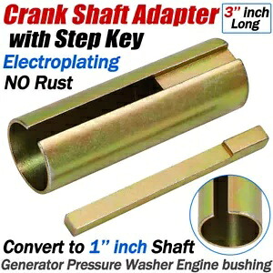 クランク シャフト アダプター 7/8 テーパー 1 インチ、ジェネレーター圧力エンジン ブッシュ、キー付き Crank Shaft Adapter 7/8 Taper to 1\