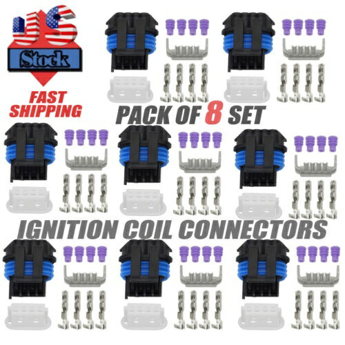 8x 点火パック コイル コネクタ キット GM シボレー LS2 LS7 トラック D581 D585 D510C 用 8x Ignition Pack Coil Connectors Kit For GM Chevy LS2 LS7 Truck D581 D585 D510C 【並行輸入品】