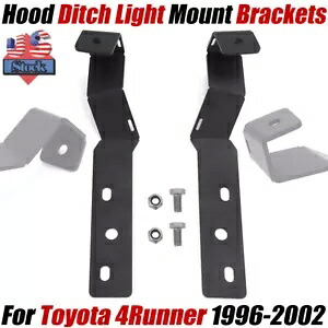 カウルフードディッチライト取付ブラケットトヨタ 4 ランナー 1996-2002 粉体塗装 Cowl Hood Ditch Light Mounting Bracket for Toyota 4Runner 1996-2002 PowderCoated 【並行輸入品】