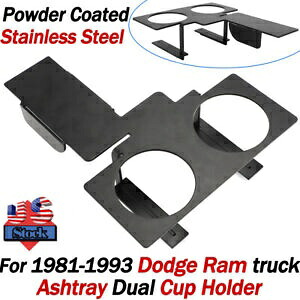 1981-1993 ダッジラムトラック灰皿カップホルダーデュアルカップ Repalce ステンレス鋼 For 1981-1993 Dodge Ram Truck Ashtray Cupholder Dual Cup Repalce Stainless Steel 【並行輸入品】