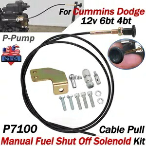 P7100 手動燃料遮断ソレノイドケーブルキット カミンズダッジ 12v 6bt 4bt ポンプ用 P7100 Manual Fuel Shut Off Solenoid Cable Kit For Cummins Dodge 12v 6bt 4bt pump 【並行輸入品】