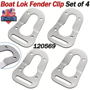 Boat Lok フェンダー クリップ キット 120569 あらゆるサイズのボート用 - ステンレススチール ブラック 4 パック Boat Lok Fender Clip Kit 120569 For Any Size Boat - Stainless Steel Black 4 PACK 【並行輸入品】