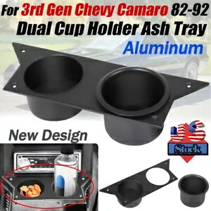 アルミニウムデュアルカップホルダー取り外し可能 1982-1992 シボレーカマロサード 3 世代カマロ用 Aluminum Dual Cup Holder Removable For 1982-1992 Chevy Camaro Third 3 Gen Camaro 【並行輸入品】