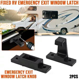 RV キャンピングカー出口ウィンドウラッチブラケットキット、緊急ウィンドウラッチ交換用 For RV Camper EXIT Window Latch Bracket Kit, Emergency Window Latch Replacement 【並行輸入品】