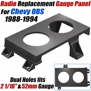 1988-1994 OBS シボレーラジオ交換用デュアルゲージパネルトリムベゼルダッシュマウント For 1988-1994 OBS Chevy Radio Replacement Dual Gauge Panel Trim Bezel Dash Mount 【並行輸入品】