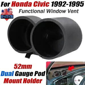 52MM デュアルゲージポッドマウント 1992-1995 ホンダ シビック EG 機能ウィンドウベント US 52MM DUAL GAUGE POD MOUNT FOR 1992-1995 HONDA CIVIC EG FUNCTIONAL WINDOW VENT US 【並行輸入品】 39,325円