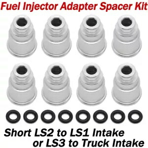 燃料インジェクター .47 アダプター スペーサー キット LS2 から LS1 インテークまたは LS3 GM からトラックインテーク Fuel Injector .47 Adapter Spacer Kit LS2 To LS1 Intake or LS3 GM To Truck Intake 【並行輸入品】